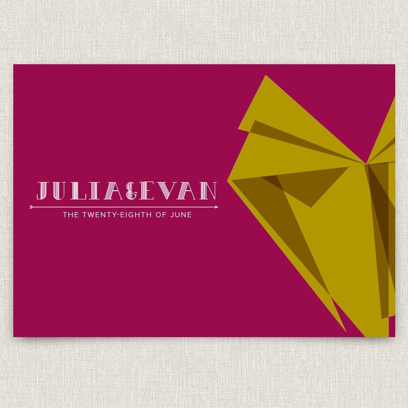 Shatter - stylish and graphic wedding invitation