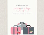 Suitcase - Modern destination wedding invitation