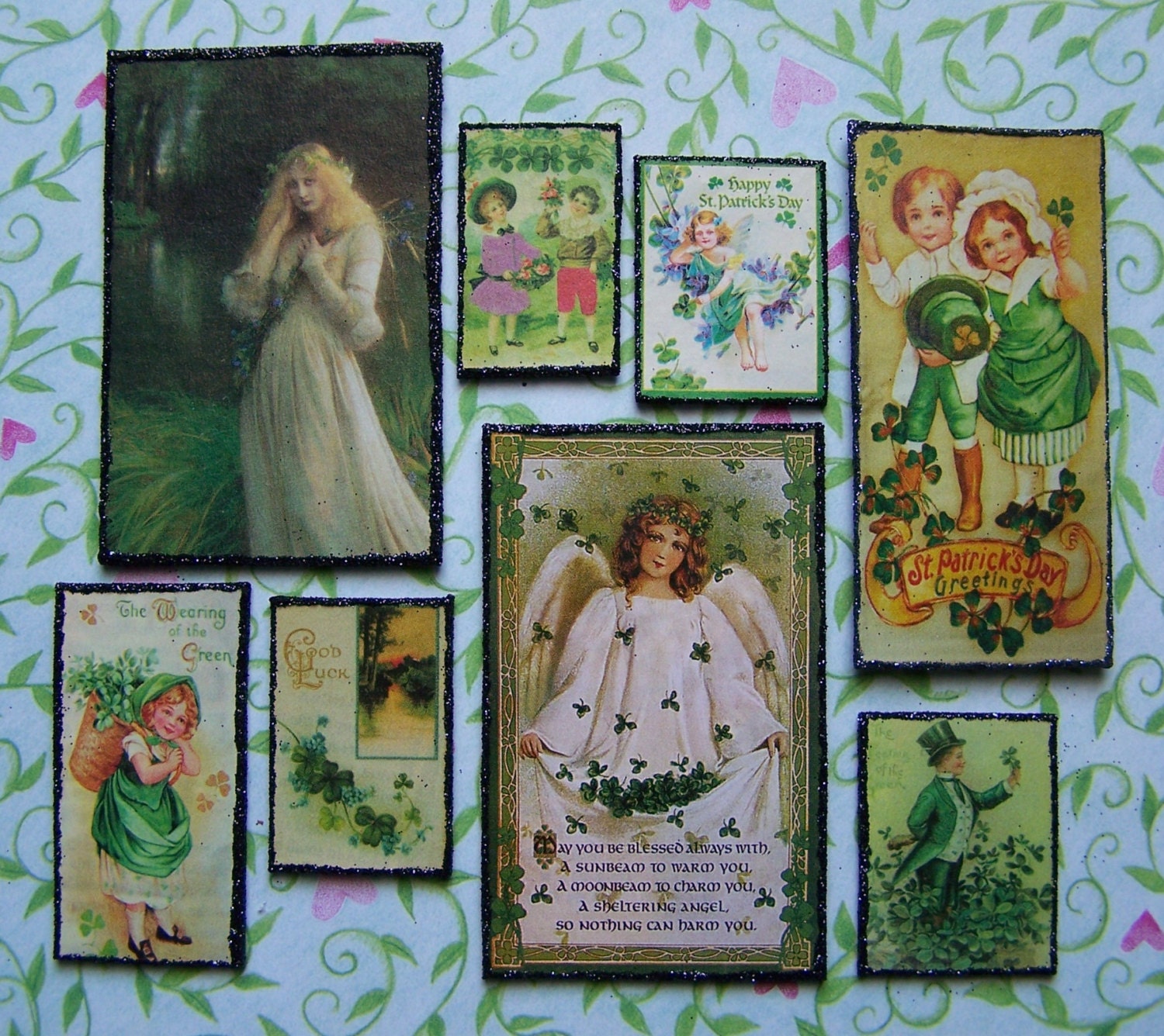 Set of 8 St. Patrick Celtic Irish Magnets