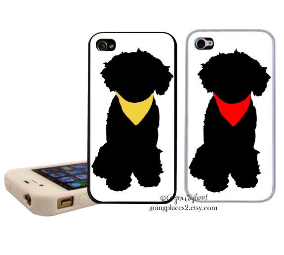 Portuguese Water Dog Silhouette iphone Case fits iphone 5, 4 and 4s