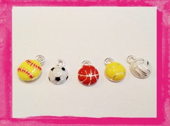 MINI SPORTS CHARM - Add on to your Hand Stamped Necklace from LillyEllen - Add a Charm