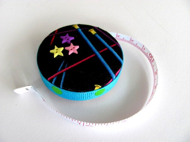 Neon Knitting Lovers Pocket Fabric Tape Measure