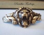 King Of The Jungle Bracelet Supply, Rings Metal Bonded For A Professional Jewelry Component, Vintage Patina, Hand Made, USA Brass Metal