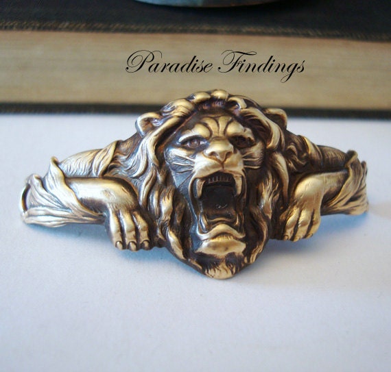 King Of The Jungle Bracelet Supply, Rings Metal Bonded For A Professional Jewelry Component, Vintage Patina, Hand Made, USA Brass Metal