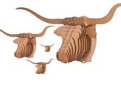 Tex - Large Longhorn Trophy - White or Brown