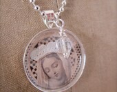 French Religious Resin Pendant - Necklace - Charm