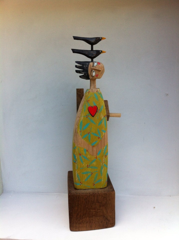 Beating heart love machine with birds