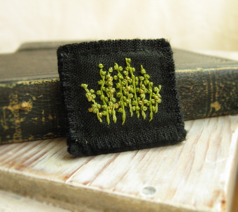 Budding Spring Hand Embroidered Brooch