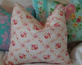 Shabby Chic Pillow Cover, Decorative Pillows, Throw Pillow, Cottage Chic Pillow, Reversible
