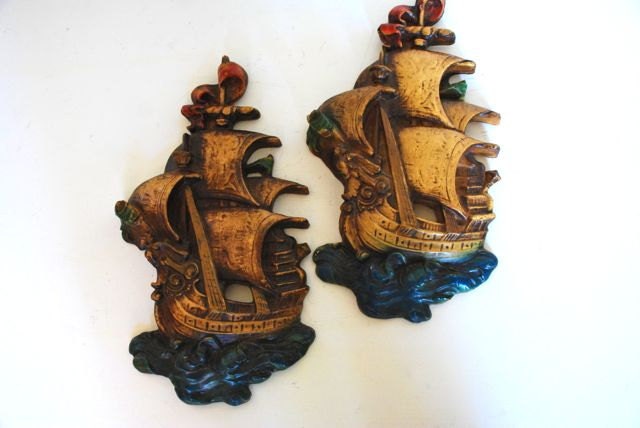 Groovy Clipper Ship Wall Hanging, Pirate Ship, Nautical Decor, Sailboat