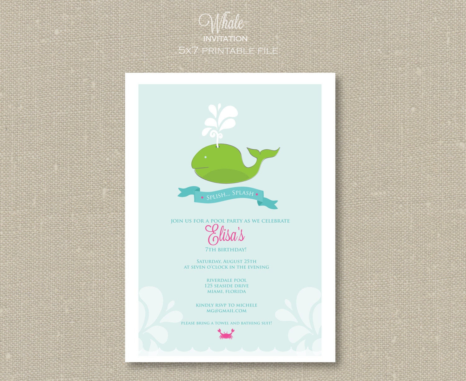 Invitation - Whale