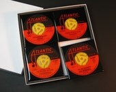 The Spinners Beautiful 4 pc. Set of  Collectible 45 rpm Record Drink Coasters  26