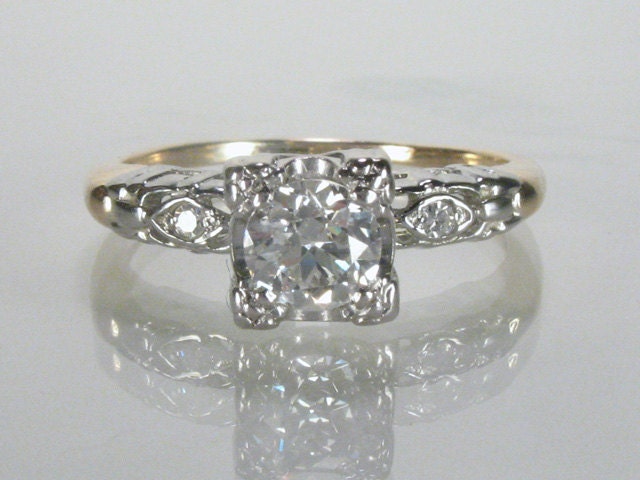 Antique Old European Cut Diamond Engagement Ring