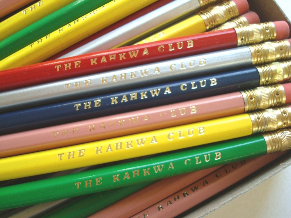 10 vintage pencils, Kahkwa Club, Erie PA