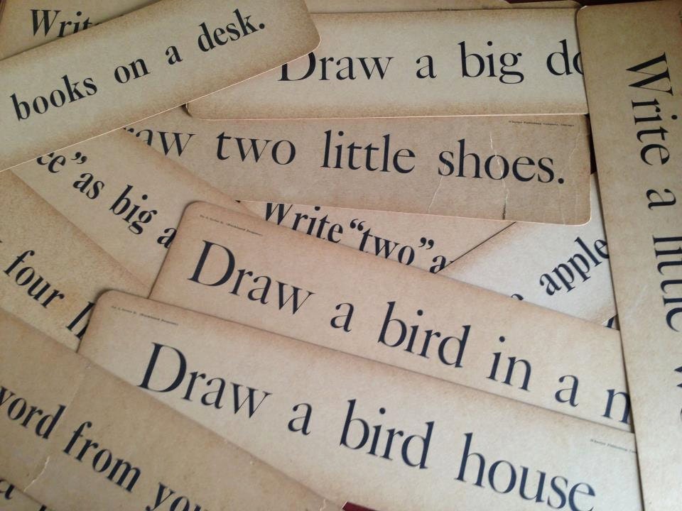 Vocabulary Phrase Cards - Vintage - Unusual Large & Charming  CHOICE  M383