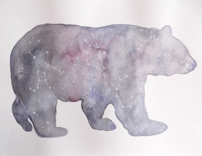 Nightwalk Original Watercolor Painting 9x12