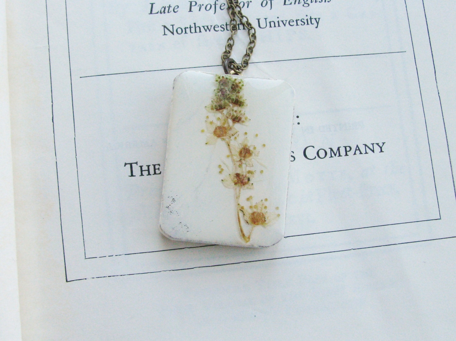 Real Flower Necklace Pressed Yellow Wildflowers Resin Wood Pendant Unique Jewelry Gardener Naturalist Gift Bridal Jewelry