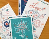 Love Postcards Set of 4