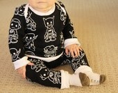 NEW Baby Sweatsuit pattern and tutorial NB - 18M PDF pattern boy girl modern infant layette pajamas