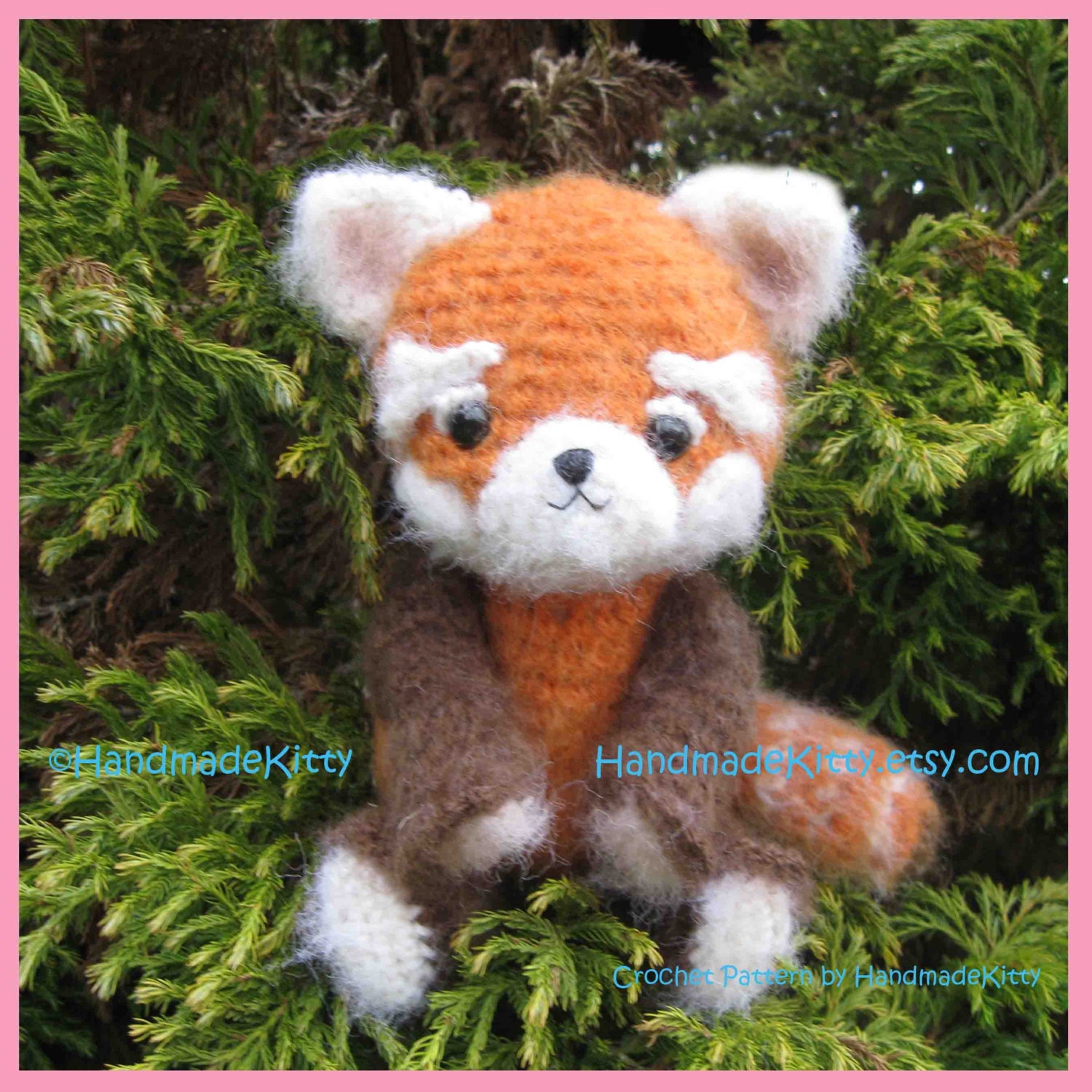 Red Panda Amigurumi PDF Crochet Pattern by HandmadeKitty