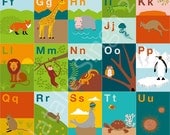 Animal Alphabet Colourful A2 Print