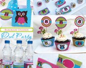 Polka Dot Owl Theme Printable Party Kit - Printables Owl Woodland Animals 1st 2nd 3rd Birthday or Baby Shower Customised Party Printable Kit Il_170x135