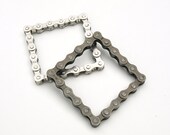GEOMETRIC BIke Bangles - Silver or Gunmetal