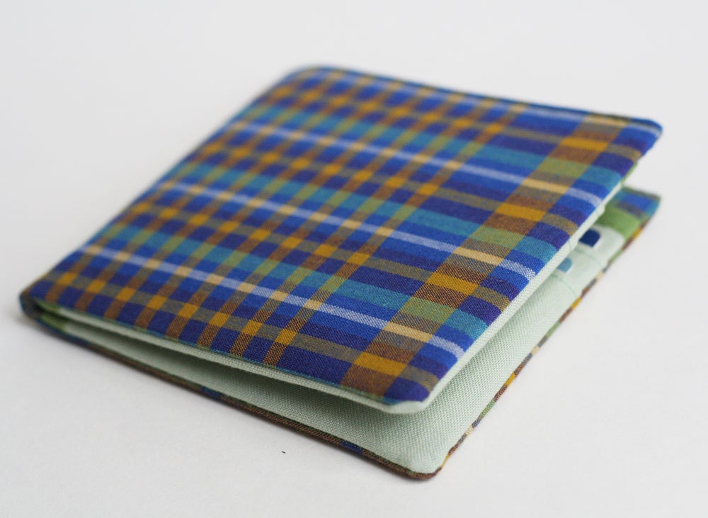 Mens wallet, Vegan Wallet, Billfold, Mens Accessories, Rad Plaid, Handmade by Knotted Nest on Etsy