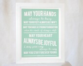 11x14 Bob Dylan Posters Forever Young Verse 3 Decor for Kids Room Baby Nursery or College Dorm
