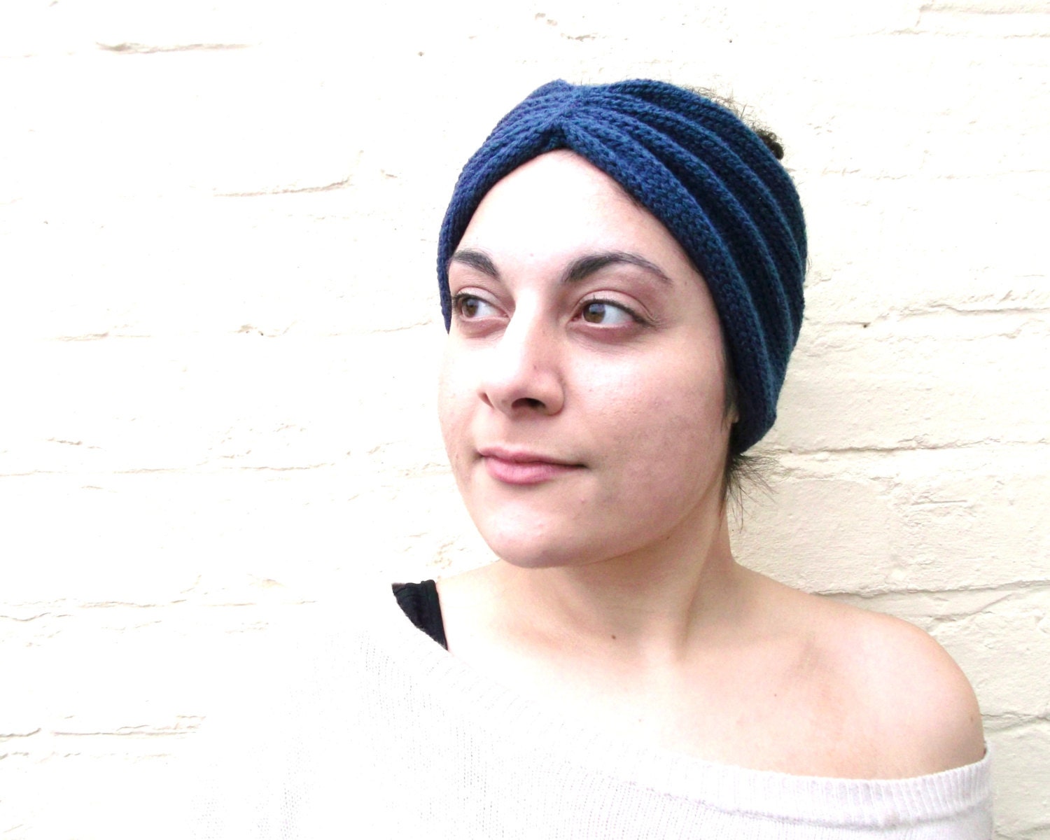 Womens headband, knit turban hair accessory, winter earwarmer in ANY colour.