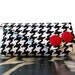 Black and White Houndstooth Pocket Clutch