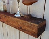 Reclaimed Wood - Floating Wall Shelf - Farmhouse Chic - Shelves - Old Wooden Shelving - 60 Inches Long