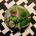 Muppets Kermit the Frog Fan Art Pop Art 1 1/2 inch pin button