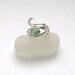Sea Glass Jewelry - Sterling Rare Victorian English Sea Glass Adjustable Ring