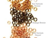 Cobblestone Colored Jump Ring Sample Package - Quantity 150 - 18 gauge 5mm