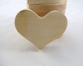 Wooden hearts pine 4 inches set of 12