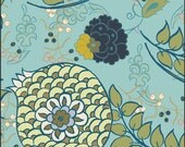 Pat Bravo Art Gallery Ahambra II Moorish Blooms in Aqua fabric by the yard