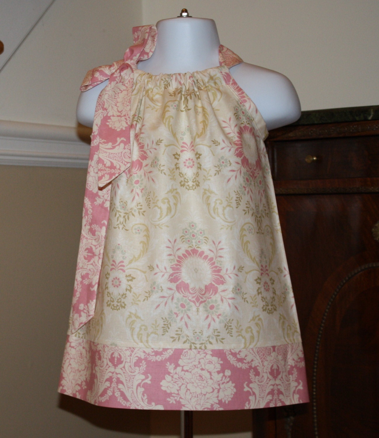 ivory Pillowcase dress soft pink toddler girls dress 3, 6, 9, 12, 18 mo 2t, 3t, 4T