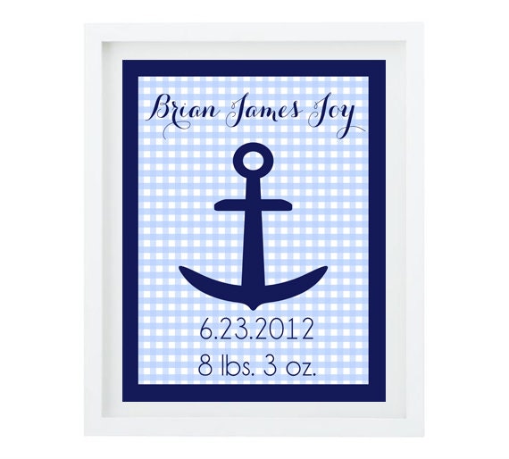 Custom Anchor Baby Boy Print