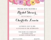 Printable String Gardenia Bridal Shower Invitation