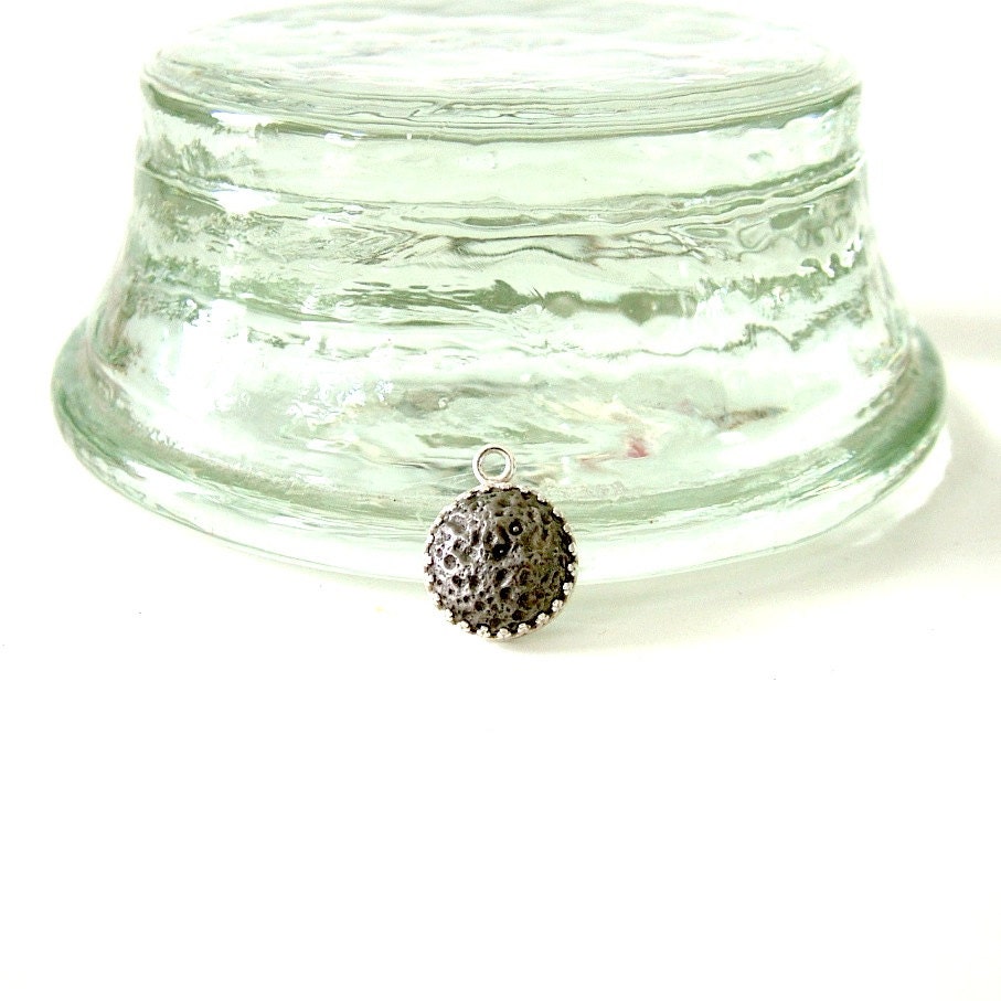 Iron and Silver Pendant/Cast Iron/Sterling Silver/6th Wedding Anniversary