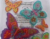 FELT BUTTERFLIES Jolee's Boutique Scrapbooking Supplies stickers -Flowers