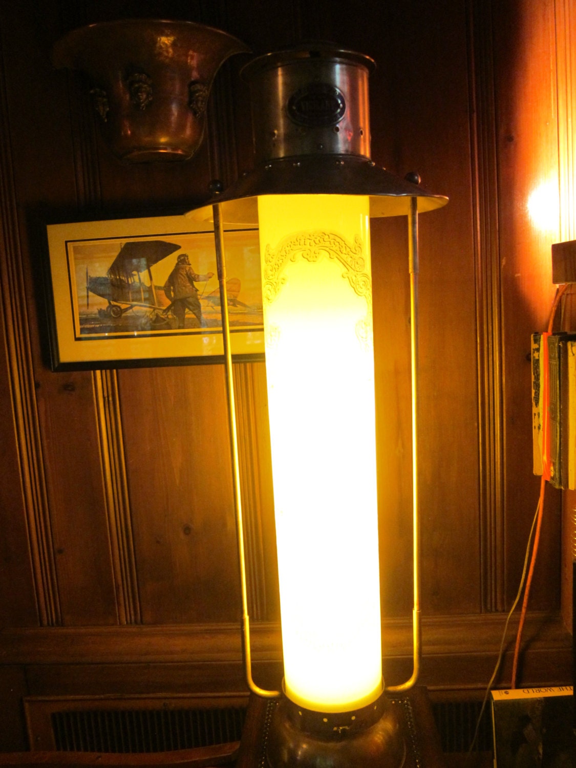 The Vigilant, a large Steampunk room lantern