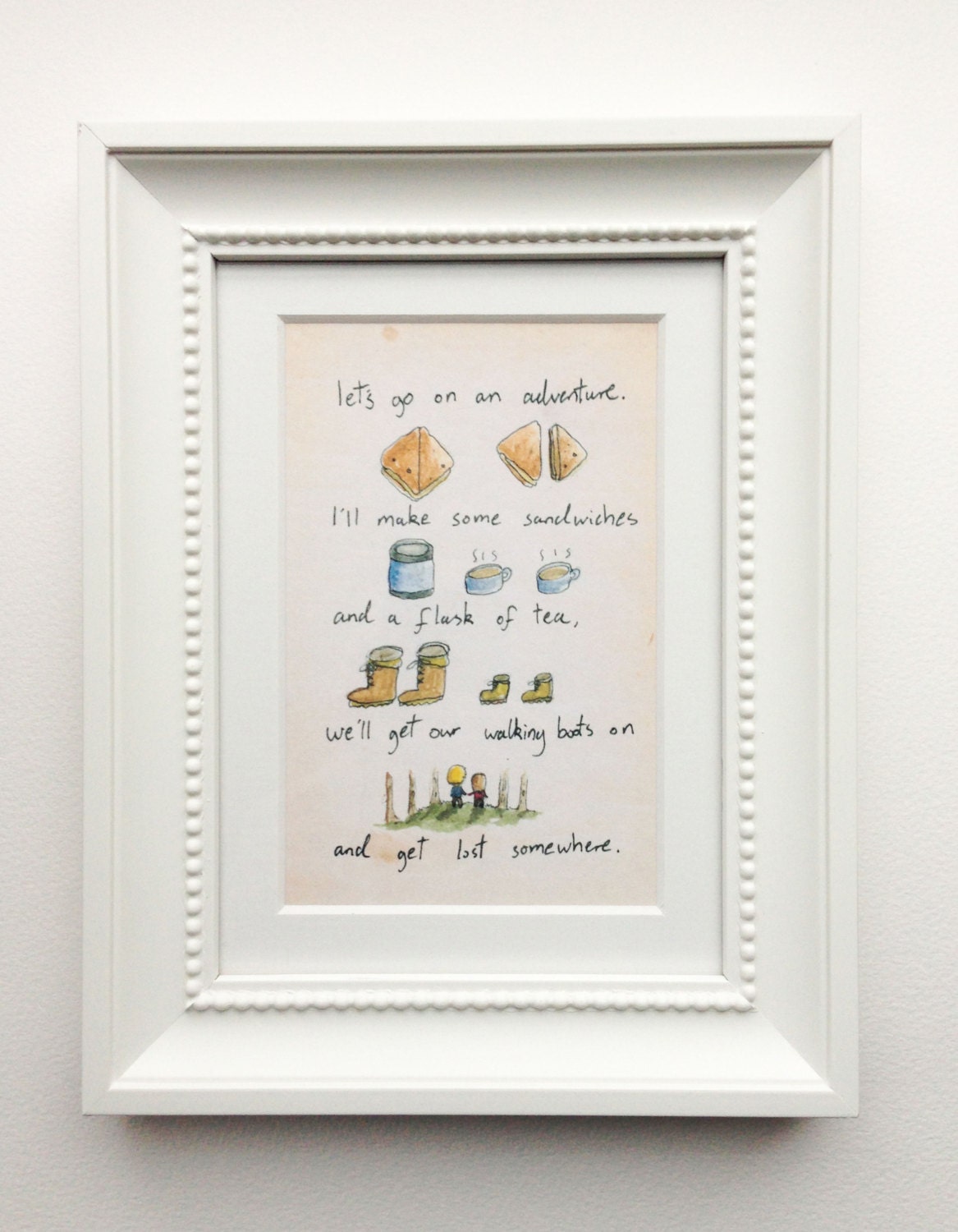 Let's get Lost Signed and Framed Art Print