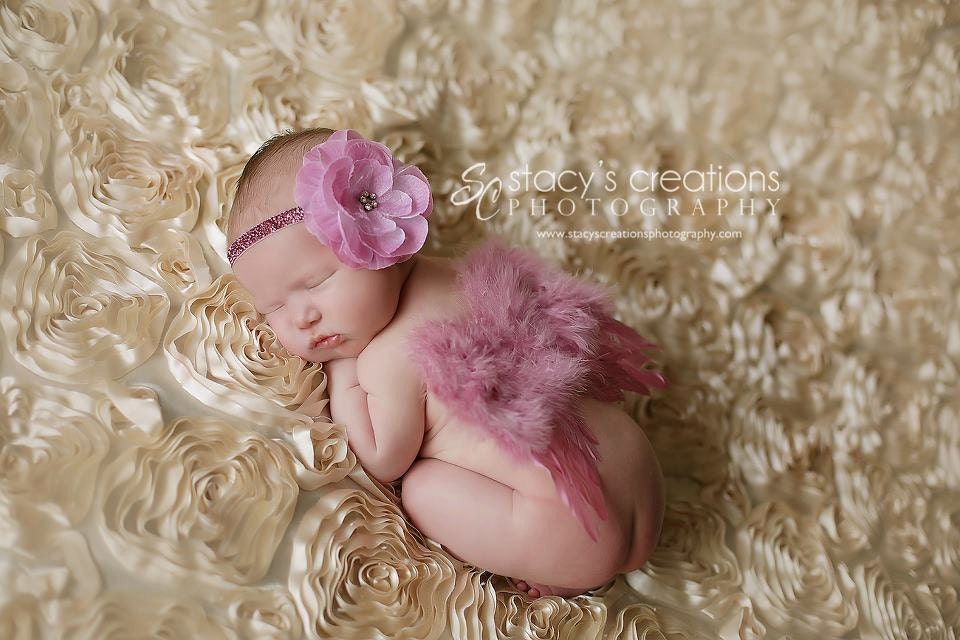 Baby Angel wings, you choose color either white or pink angel wings. Ready to ship. Great newborn photography prop