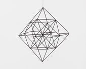 Himmeli Diamond / Modern Hanging Mobile / Geometric Sculpture