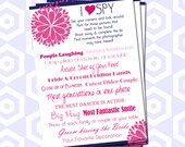 I Spy Wedding Game - Custom Colors - Zinnia