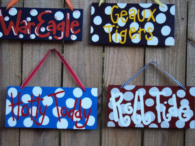 Auburn/Alabama/LSU/ Ole Miss Wooden signs