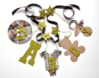 Realtree Camo baby shower decorations It's a boy banner by ParkersPrints on Etsy