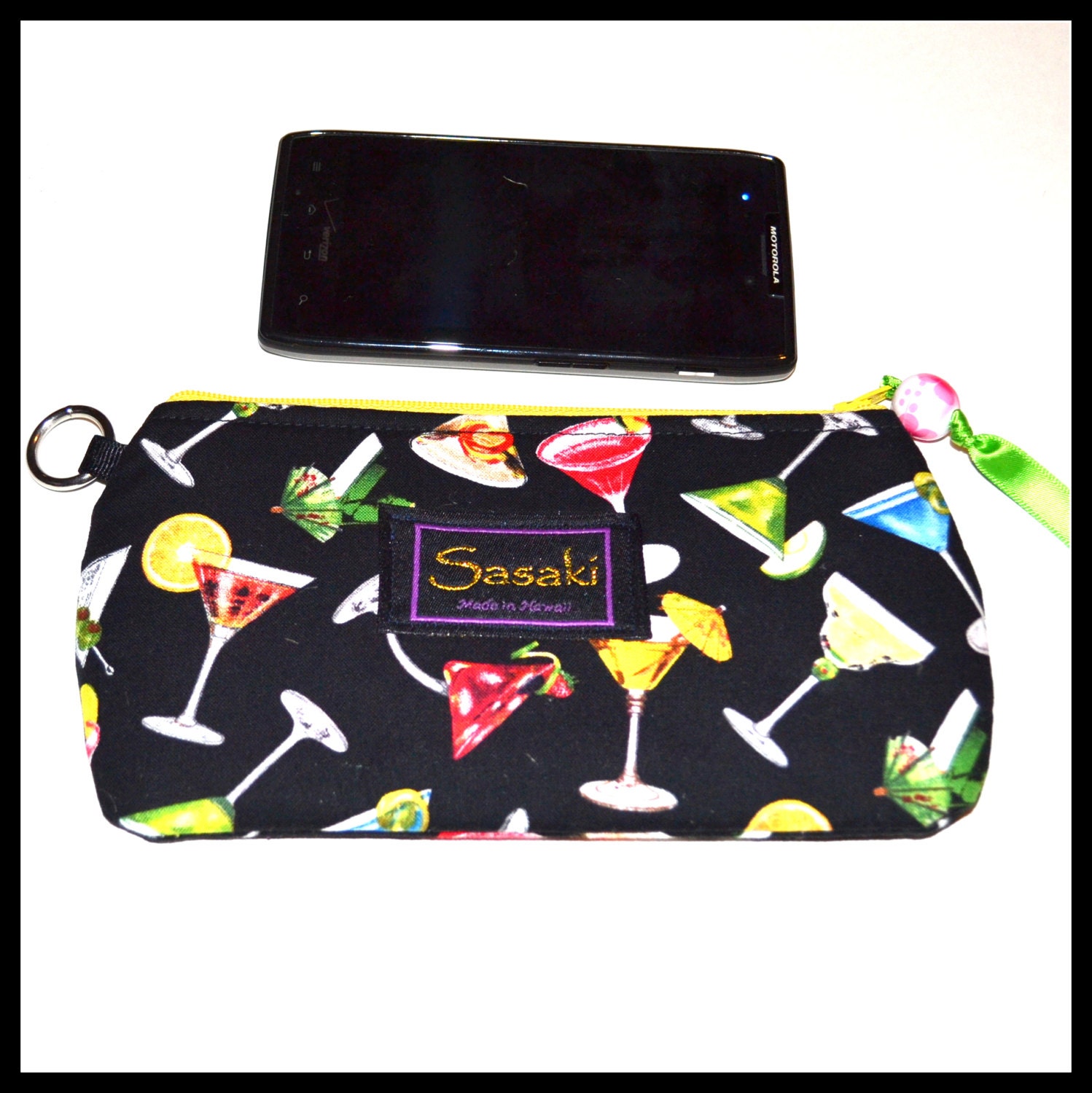 Happy Hour Cocktails - Zipper Pouch - Gadget Bag - Cell Phone Bag